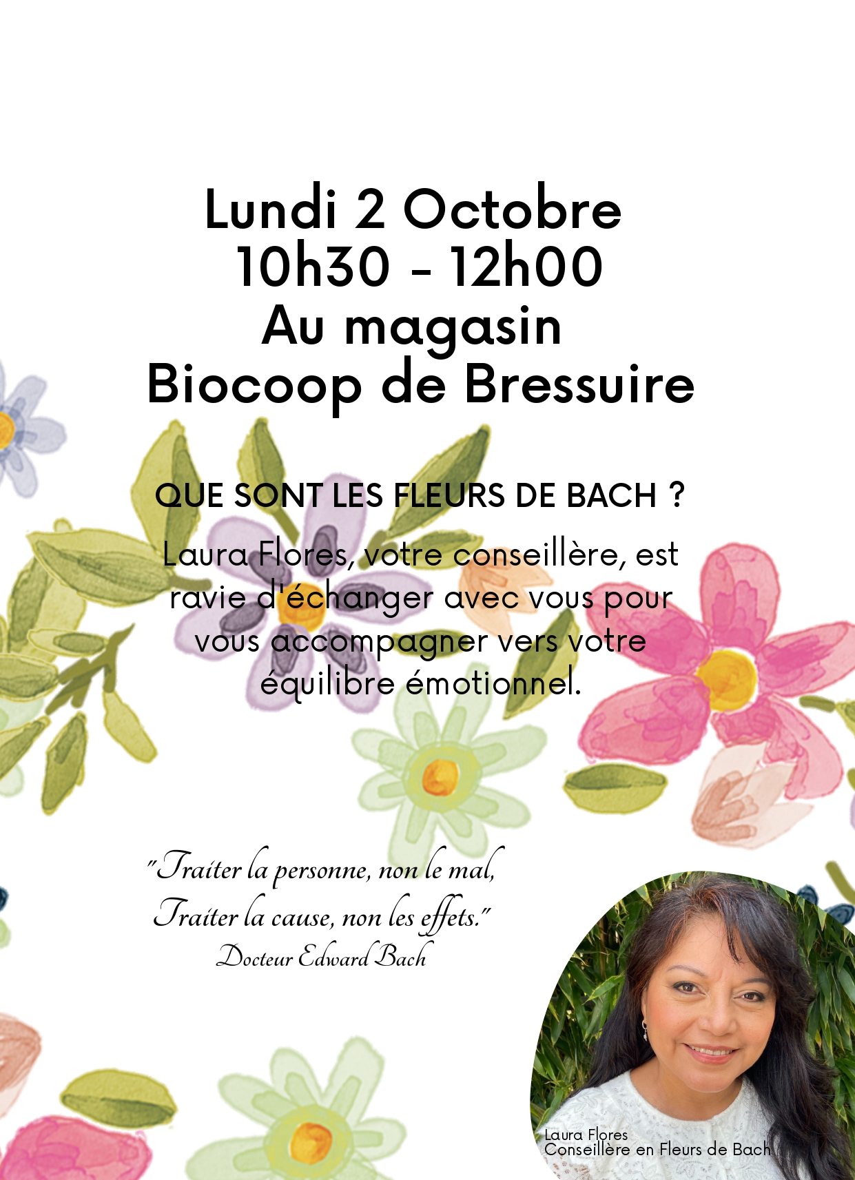 Conseils Fleurs de Bach avec Laura Flores