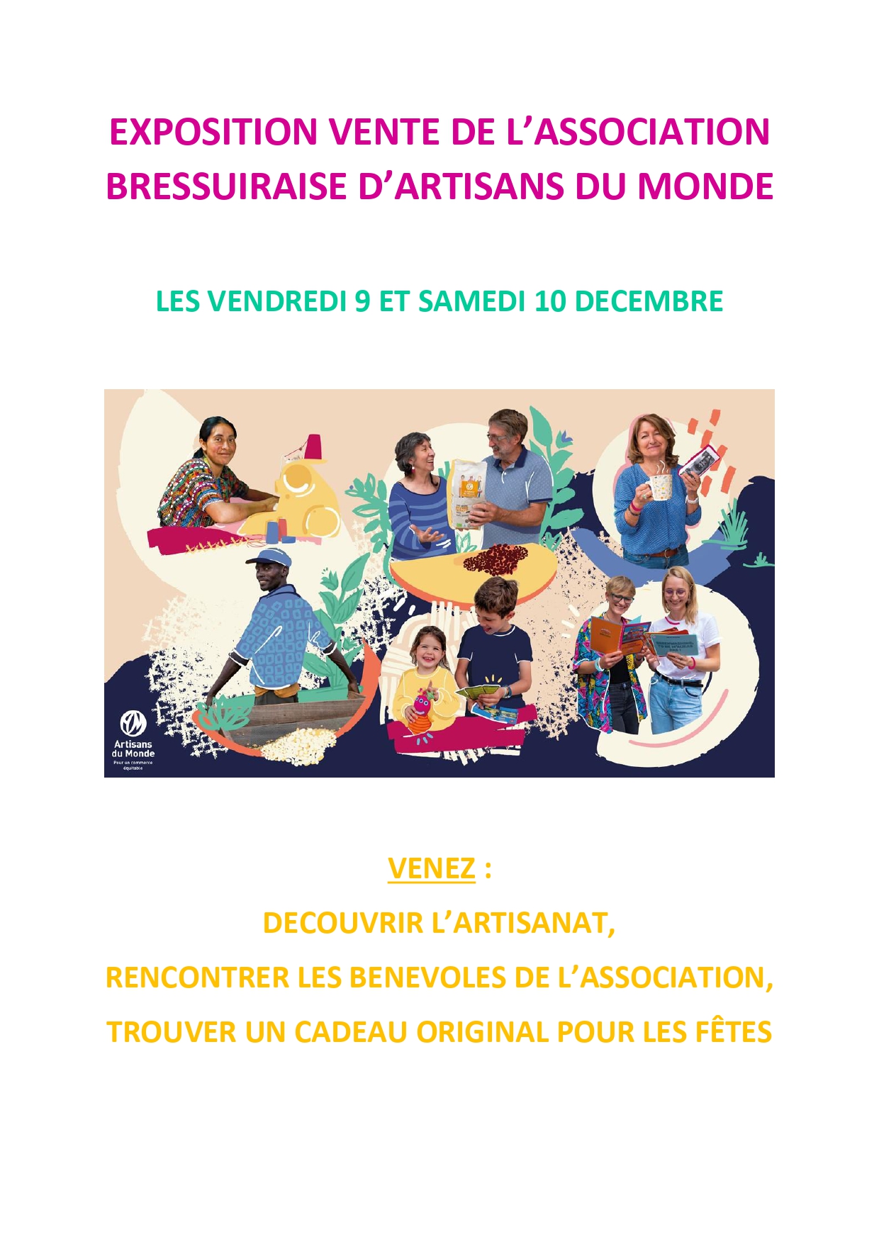 Expo vente Artisanat d'Artisans du Monde Bressuire