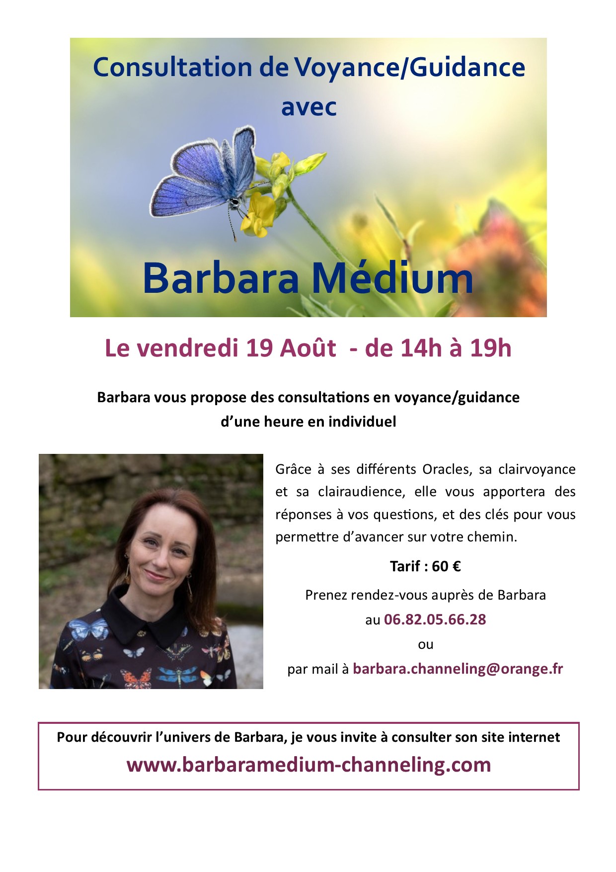 Consultation de Voyance/Guidance avec Barbara Médium