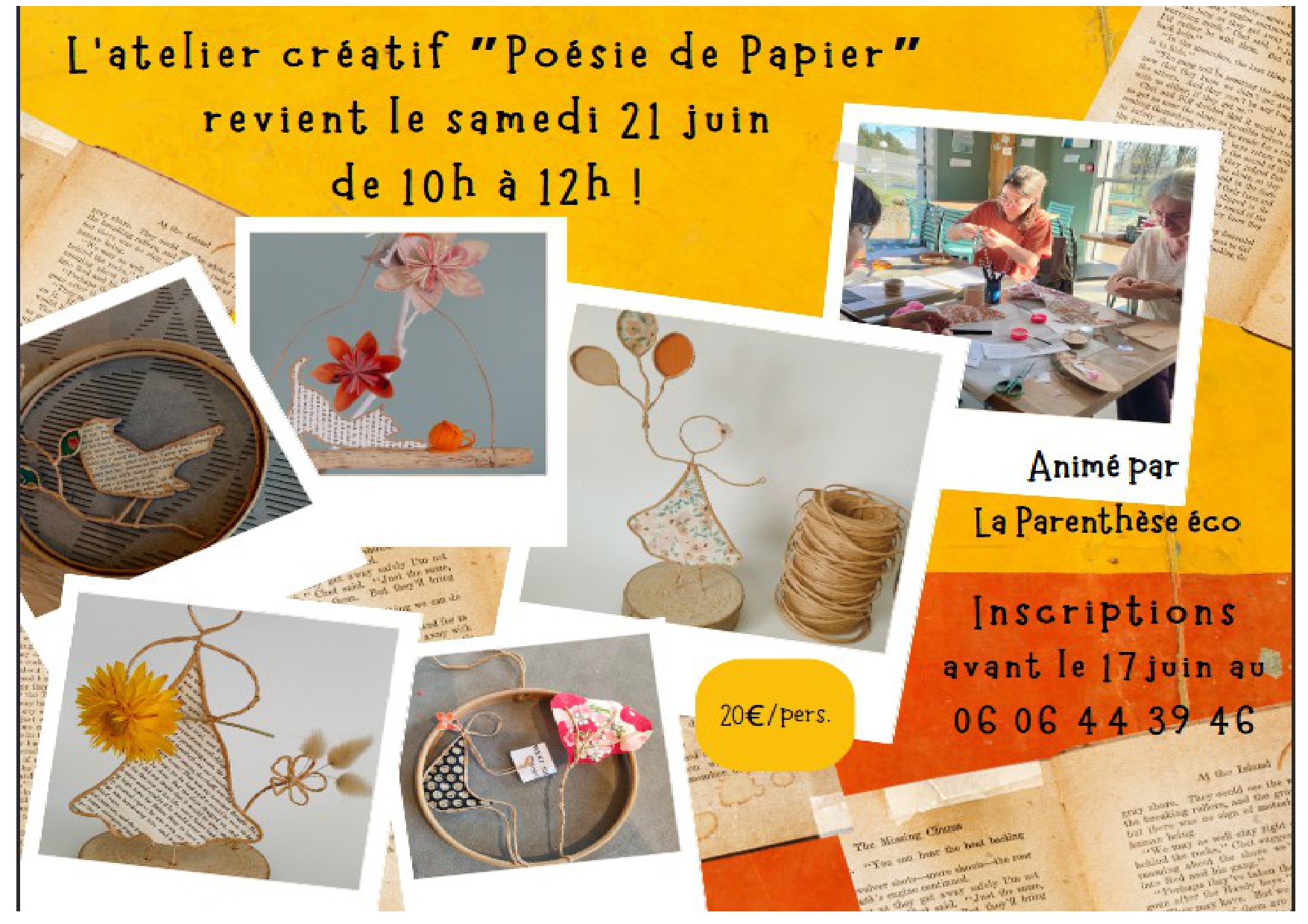 🎨 Atelier Créatif "Poésie de Papier" 