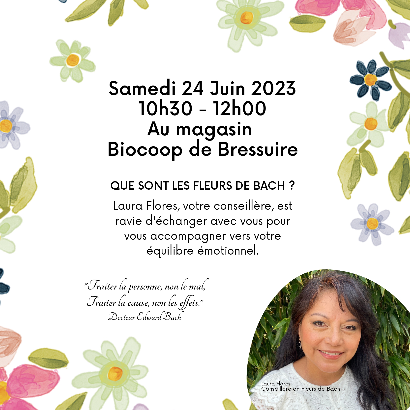 Samedi 24 juin : Fleurs de Bach avec Laura Flores