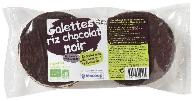 Galette riz cplt chocolat noir (8) 100g
