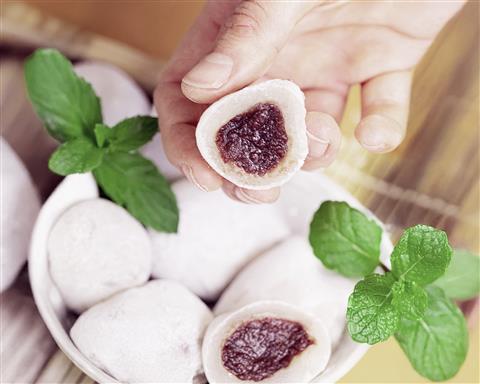 Mochis à l'anko (crème de haricots rouges)