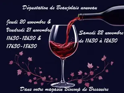 🍇 Découvrez le Beaujolais Nouveau 2025 chez Biocoop ! 🍇 🍇 Découvrez le Beaujolais Nouveau 2025 chez Biocoop ! 🍇