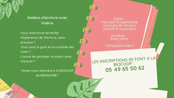 Atelier d'écriture avec Valérie Dauphin