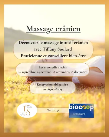 🌿 Ateliers de Massage Crânien à Biocoop Bressuire