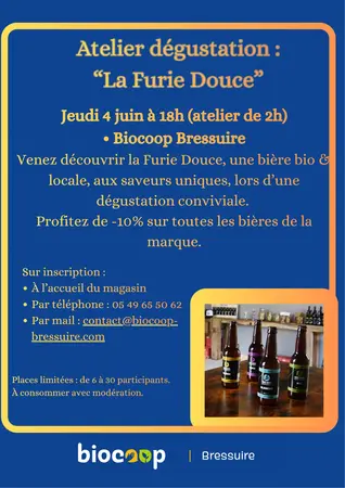 🍺 Atelier Dégustation : Découvrez "La Furie Douce", la bière bio et locale !